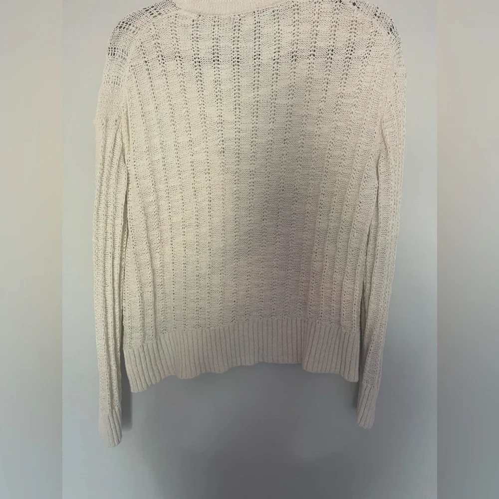 J.Crew V-neck cardigan sweater -Cream -Medium - Picture 5 of 11